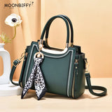 Vintage High Leather Shoulder Bag Large Capacity Tote