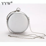 Pink Ladies Handbag Clutch Bag Small Round purse Chain Messenger Bags