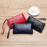 Elk Decoration Wristlet Bag Zipper Clutch Female Leather Phone Bag