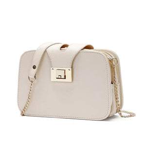 Three Pocket Women Anti-theft Crossbody Bag Pu Leather Shoulder Bag