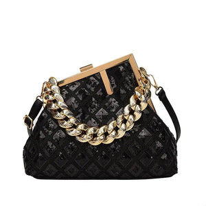 Thick Chain Handle Shell Tote Shoulder Bag For Women