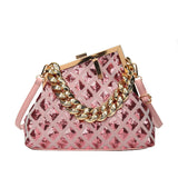 Thick Chain Handle Shell Tote Shoulder Bag For Women