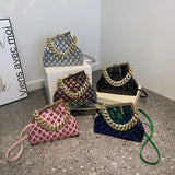 Thick Chain Handle Shell Tote Shoulder Bag For Women