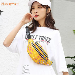 Women's Butterfly Print Fanny Bag Crossbody Chest Phone Purse