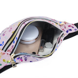Women's Butterfly Print Fanny Bag Crossbody Chest Phone Purse