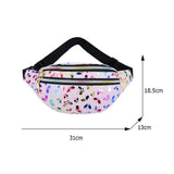 Women's Butterfly Print Fanny Bag Crossbody Chest Phone Purse