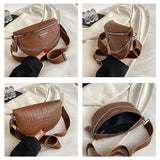 Fanny Belt Pack PU Messenger Bags Diamonds Crossbody Cosmetics Shopper Purse