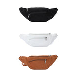 Corduroy Fanny Pack Zippered Waist Bag for Women