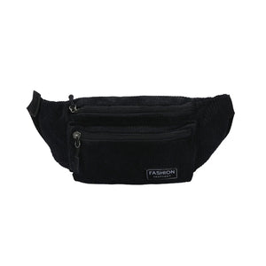 Corduroy Fanny Pack Waist Bag for Women Girls Ladies