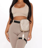 Leather Women Waist Bag for Outdoor Hiking Motorcycle