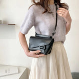 Orange Leather Chest Bag Crossbody Green Shoulder Bag