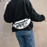 Unisex Hip Hop Style Nylon Chest Bag Waterproof Sports Shoulder