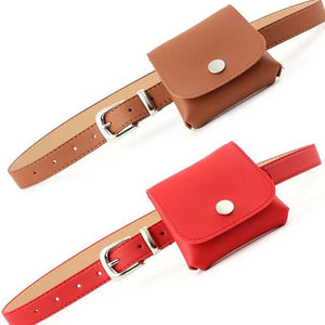 Punk Style Fanny Pack Women PU Leather Waist Bag Hip Purse
