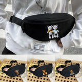 Bear Print Fanny Pack Crossbody Chest Bag Unisex Hip Bum Bag