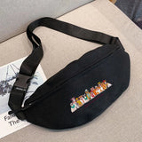 Dog Print Waist Bag Travel Purse Belt Bag