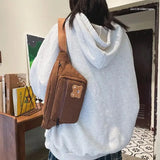 Kid Girl Bear Waist Chest Bag Zipper Shopping Sport Tourism