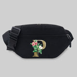 Women's Waist Bag Packs Phone Purses Chest Messenger Bags Golden Flower