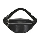 Fanny Packs Waist Pack with Zipper Pockets PU Leather