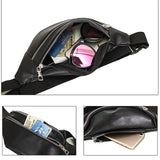 Fanny Packs Waist Pack with Zipper Pockets PU Leather