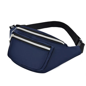 Nylon Waist Bag Travel Sling Running Hiking Zipper Phone Pouch