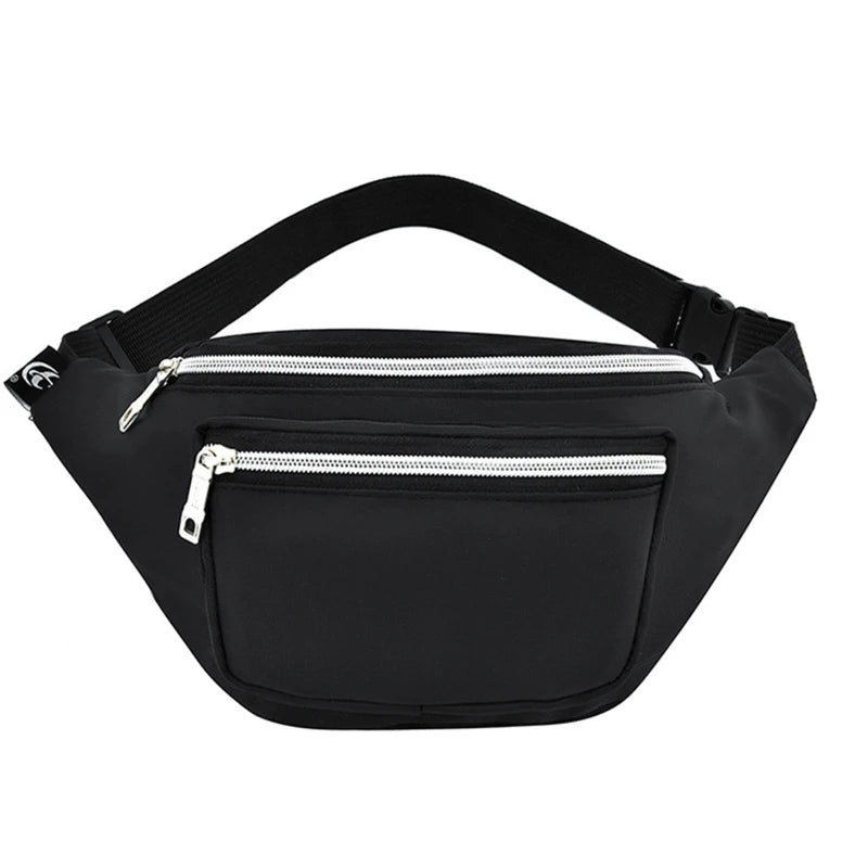 Nylon Waist Bag Travel Sling Bags Zipper Chest Phone Pouch