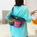 Sequins Waist Belt Bag Crossbody Chest pack Girl Shoulder Waist Bag
