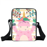 Colorful Unicorn Messenger Bag Girls Bookbag Boys School Bags Kids Handbag