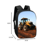 Farm Tractor Print Backpack Boys Girls School Bag Laptop Backpacks