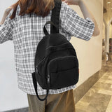 Preppy Style Women Backpack Canvas School Bag For Teenage Girls