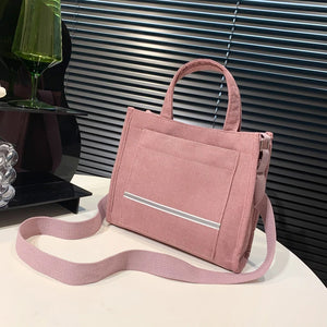 Corduroy Handbag Women Shoulder Crossbody Bags Casual Tote Ladies Messenger Bags