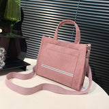 Corduroy Handbag Women Shoulder Crossbody Bags Casual Tote Ladies Messenger Bags