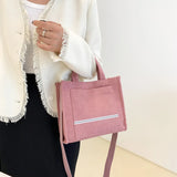 Corduroy Handbag Women Shoulder Crossbody Bags Casual Tote Ladies Messenger Bags