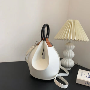 Round Handle Crossbody Bag for Women, Fashin Totes Handbag with Shoulder Strap