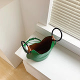Round Handle Crossbody Bag for Women, Fashin Totes Handbag with Shoulder Strap