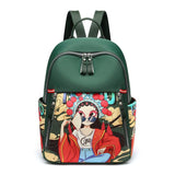 Printed Backpack Waterproof Oxford Travel Large Capacity Bag