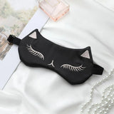1PC Pure Silk Sleep Eye Mask Padded Shade Cover Travel Relax Aid Blindfold