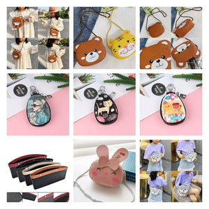 Cute Cartoon Women Key Bag Girl Students Leather Key Wallets
