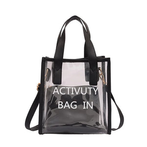 2 In 1 Women's Transparent Sling Bag Handbag