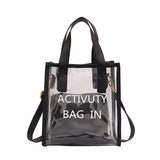 2 In 1 Women's Transparent Sling Bag Handbag
