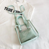 2 In 1 Women's Transparent Sling Bag Handbag