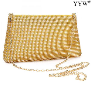 Rhinestone Clutch Shoulder Bag - Wedding Party Hand Bag
