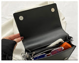 Striped Shoulder Handbags Female Cross Body Bag Small PU Leather Crossbody Bags