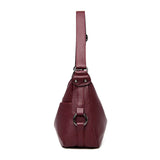 Soft Washed Pu Leather Women Messenger Bag Crossbody Shoulder Handbags