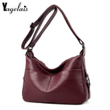 Soft Washed Pu Leather Women Messenger Bag Crossbody Shoulder Handbags