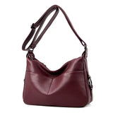 Soft Washed Pu Leather Women Messenger Bag Crossbody Shoulder Handbags