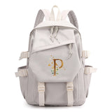Beige Large Capacity Laptop Backpack for Girls School Student