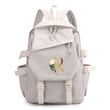 Beige Large Capacity Laptop Backpack for Girls School Student