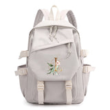 Beige Large Capacity Laptop Backpack for Girls School Student
