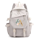 Beige Large Capacity Laptop Backpack for Girls School Student