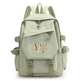 Green Laptop Backpack for Girls School Student Bag Large Capacity